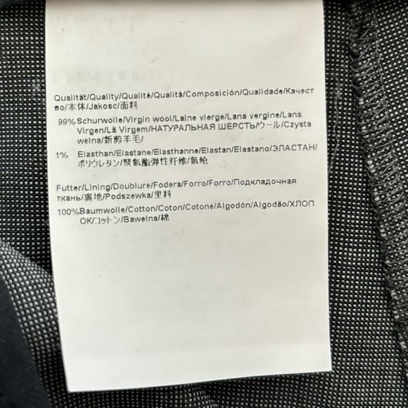 Boss by Hugo Boss Gray & White Micro Check Dress Pants Sharp & Classic Size 2 - Picture 9 of 10